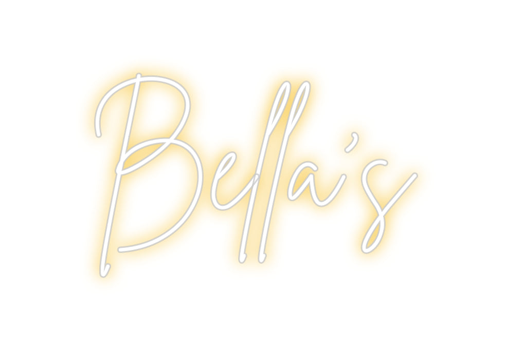 Aangepaste verlichte neonreclame Online Editor Bella's