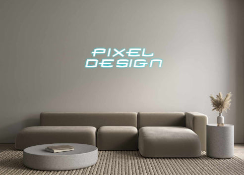 Egendefinert bakgrunnsbelyst Neon Sign Online Editor-piksel
design