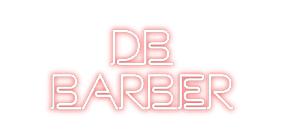 Egendefinert bakgrunnsbelyst neonskilt Online Editor DB
BARBER