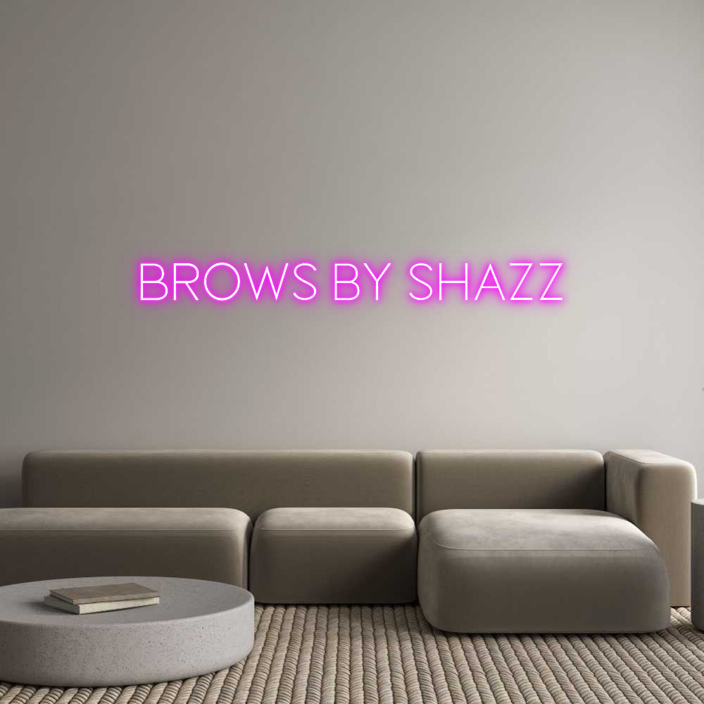 Aangepaste verlichte neonreclame Online Editor Brows van Shazz