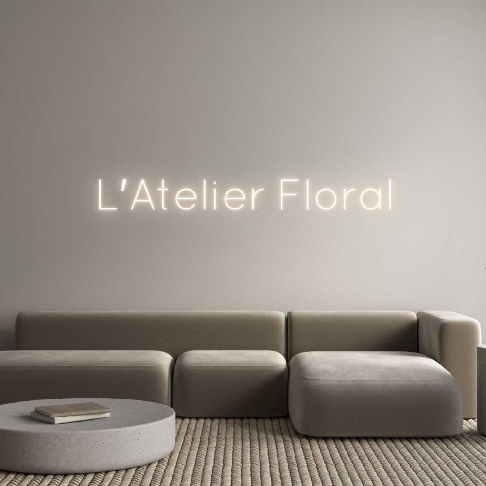 محرر لافتات النيون ذات الإضاءة الخلفية المخصصة على الإنترنت L'Atelier Flo...