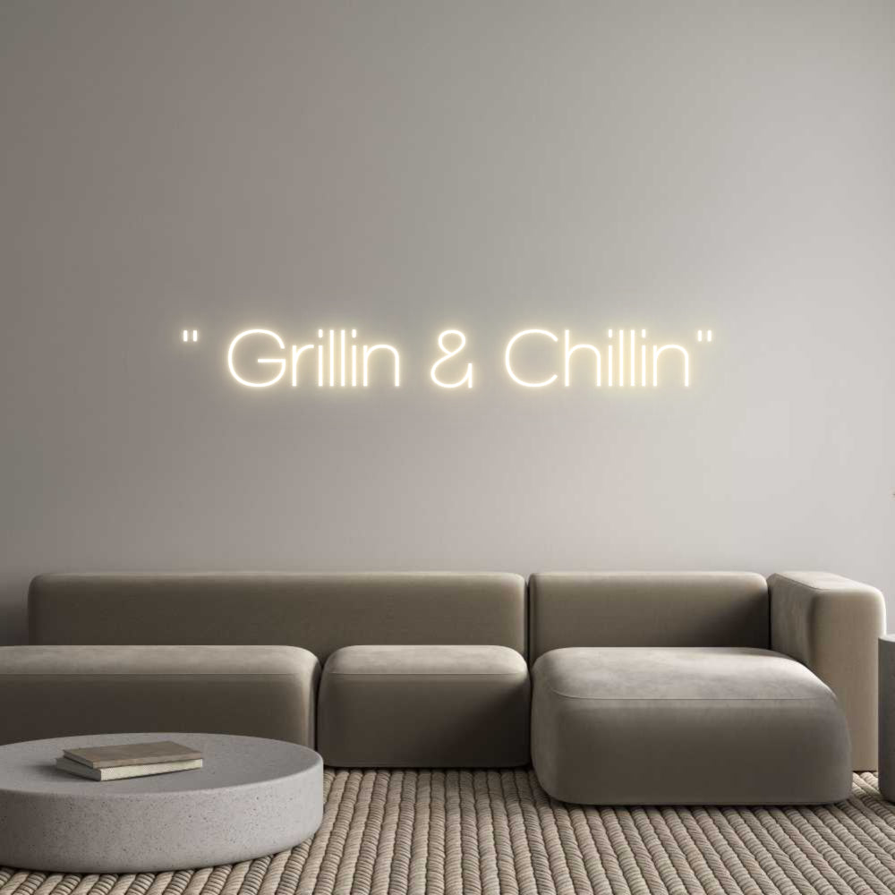 محرر مخصص لعلامة النيون عبر الإنترنت "Grillin & C...