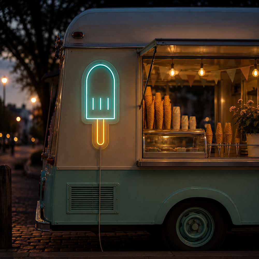 Ice lolly leidde neon teken - gemaakt in London Food Restaurants Neon Signs