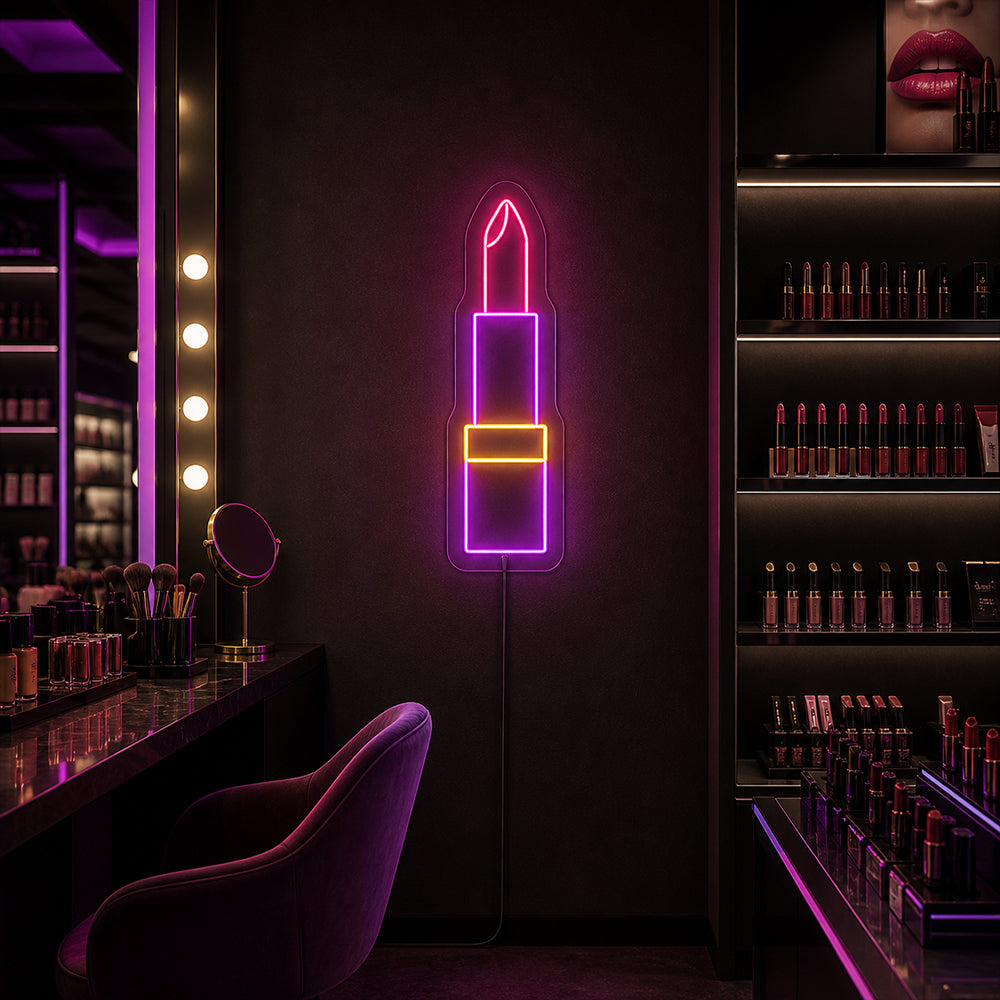 Huulipuna LED NEON SIGN - Made in London Beauty Makeup Neon Signs