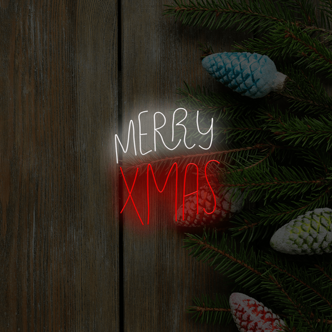 Merry Xmas LED Neon Sign - Laget i London Christmas Neon Signs - Planet Neon