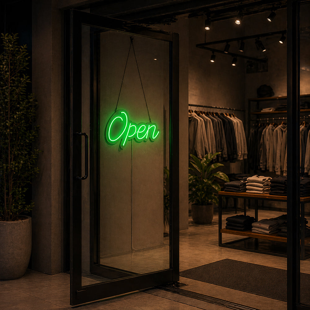 Open LED-neonreclame