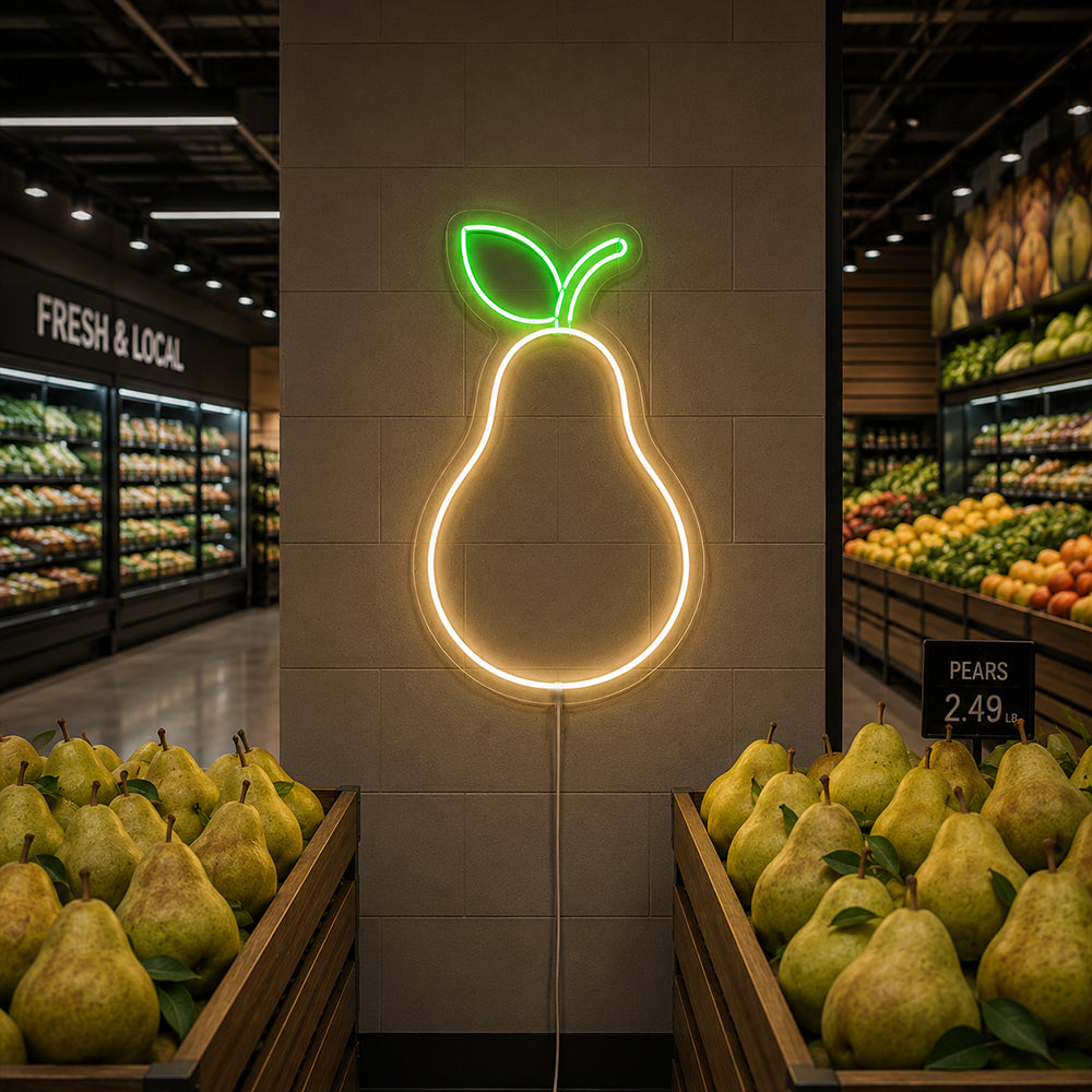 Enseigne néon dirigée par Pear - Made à Londres Restaurants Food Signons