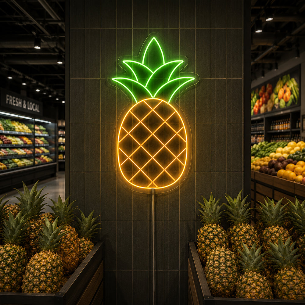 Ananas LED neonskilt - lavet i London madrestauranter Neonskilte