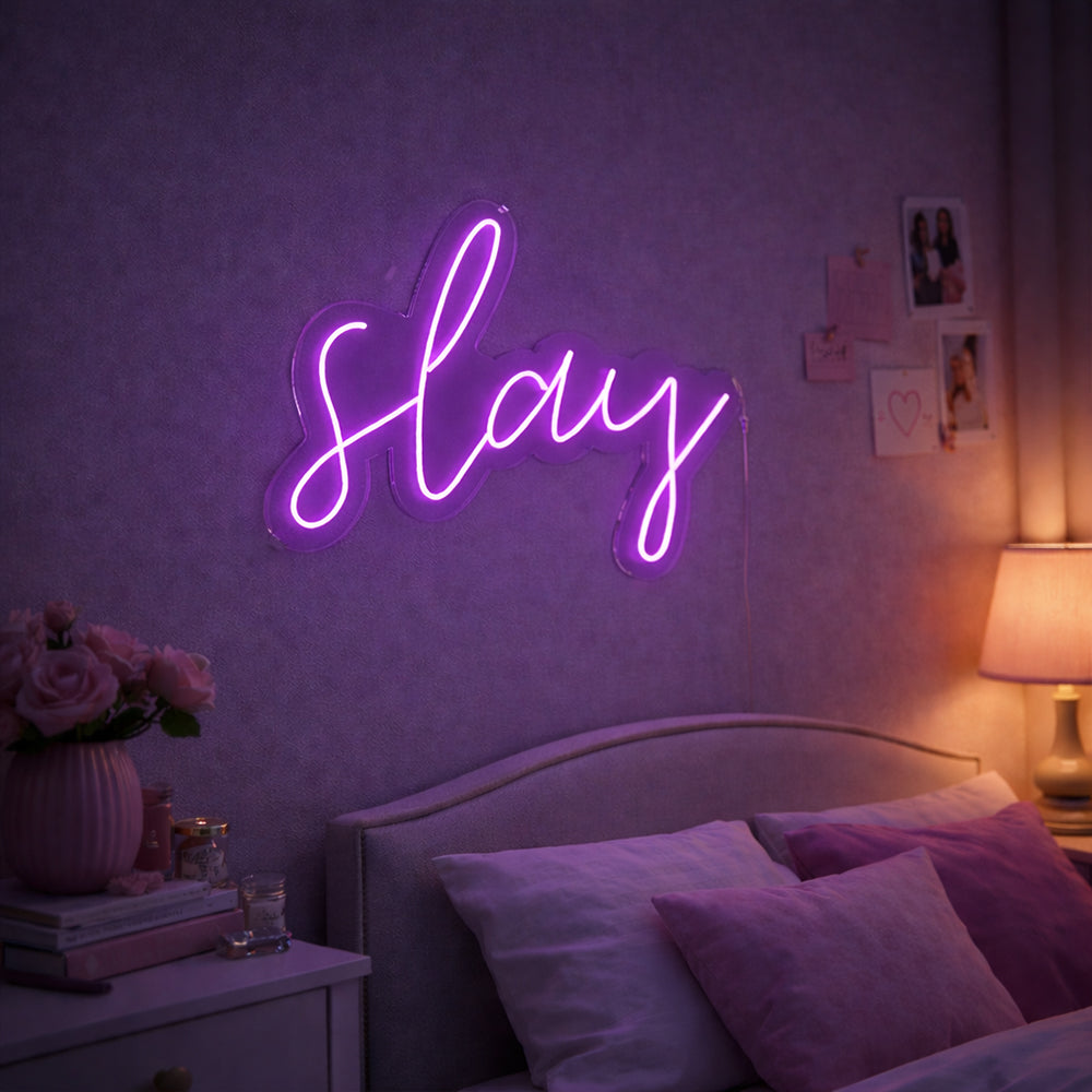 Slay LED neonskilt - lavet i London Inspirerende neonskilte