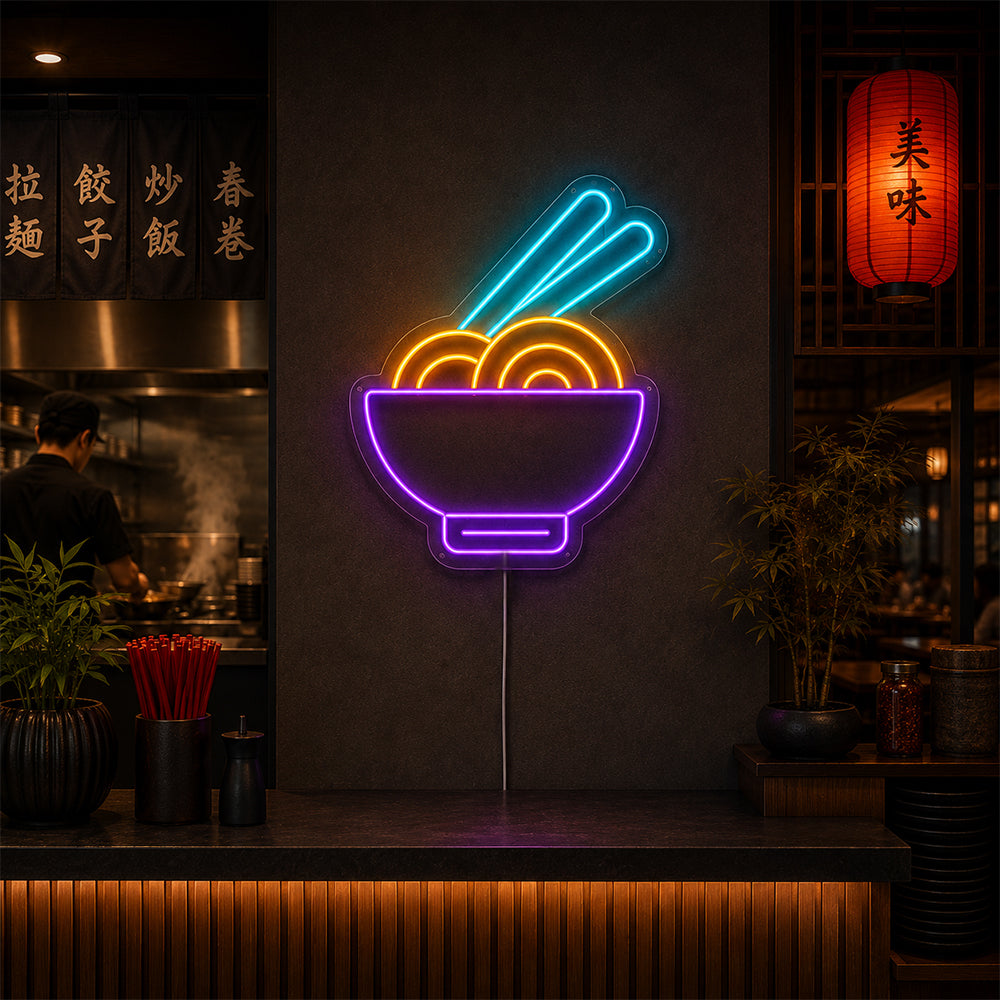 Segno di zuppa di zuppa asiatica Led - Made a London Food Restaurants Neon Signs