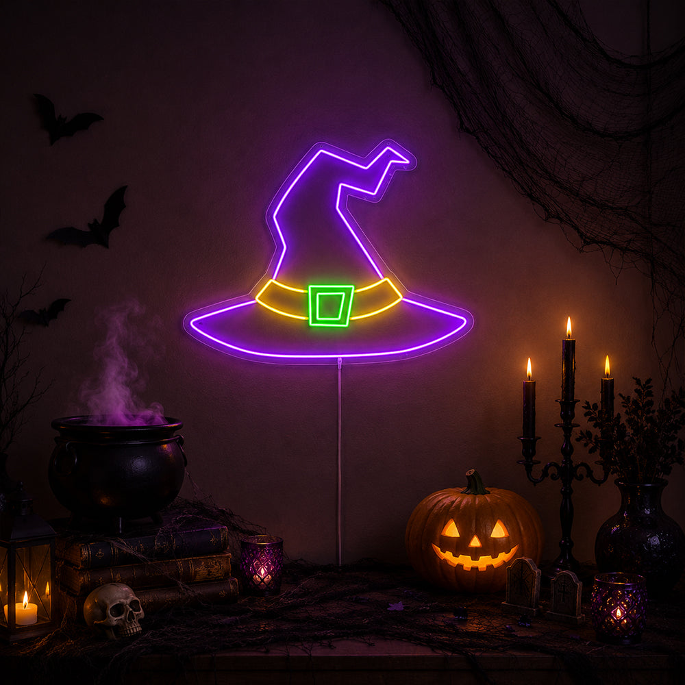 Heksehat - Halloween LED neonskilt lavet i London