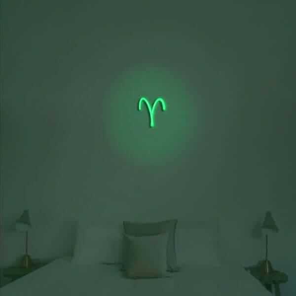 Aries LED Neon Sign - Made in London Zodiac Neon Signs - Planet Neon