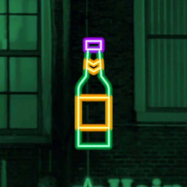 Flaske LED-neonskilt - Made in London Matrestauranter Neonskilt - Planet Neon