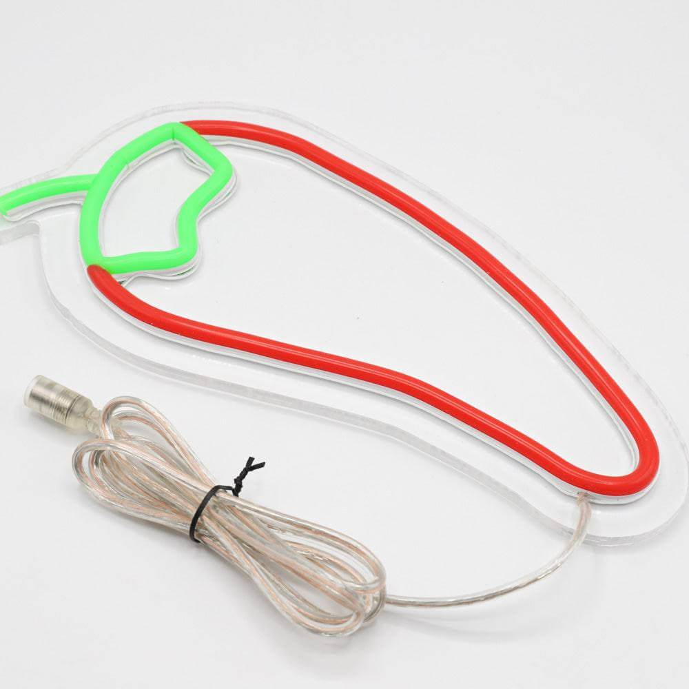 Chilli Pepper LED Neon-skilt - Laget i London Matrestauranter Neonskilt - Planet Neon