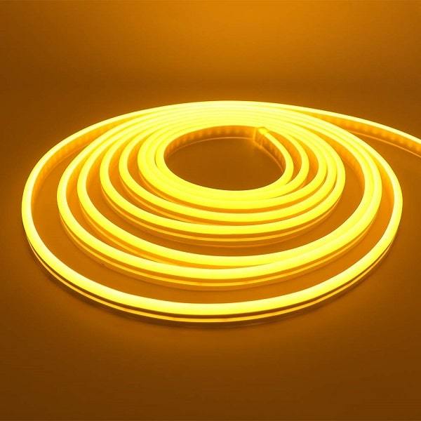 I LumoS 6x12mm GOLDEN YELLOW Flexible IP65 Dimmable LED Neon Strip Light 12V 9W/m - Planet Neon