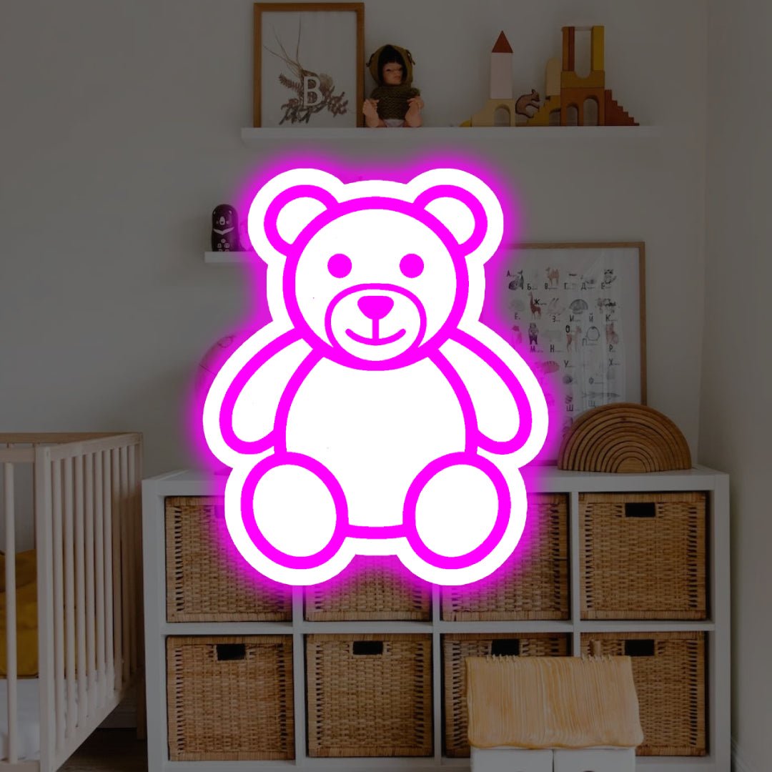Teddybear Backlit LED Neon Sign - Planet Neon
